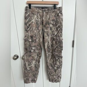Abercrombie & Fitch Camo Cargo Pants 31x30 Loose Fit Utility Y2K Streetwear